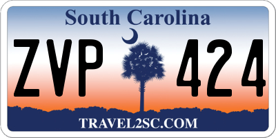 SC license plate ZVP424
