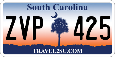 SC license plate ZVP425