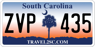 SC license plate ZVP435