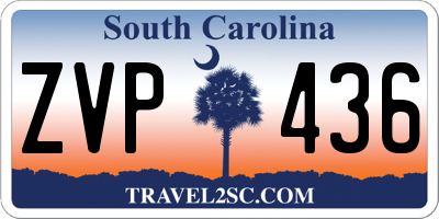 SC license plate ZVP436
