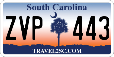 SC license plate ZVP443