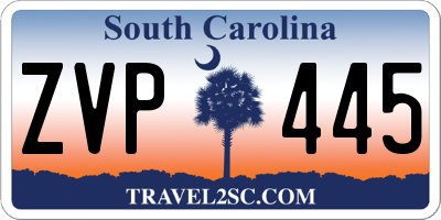 SC license plate ZVP445