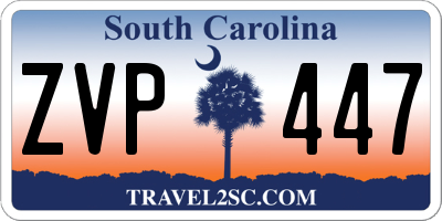 SC license plate ZVP447