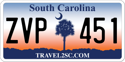 SC license plate ZVP451