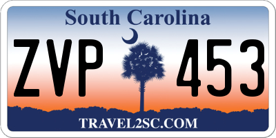 SC license plate ZVP453