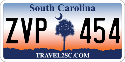 SC license plate ZVP454