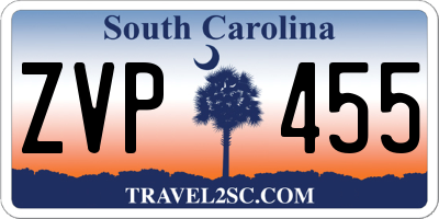 SC license plate ZVP455