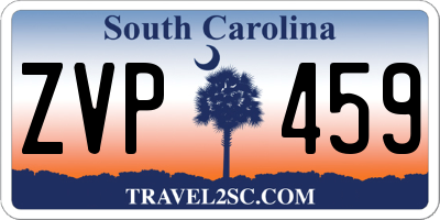 SC license plate ZVP459
