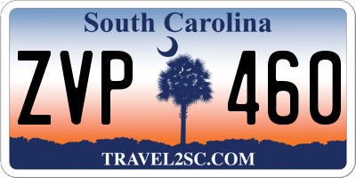 SC license plate ZVP460