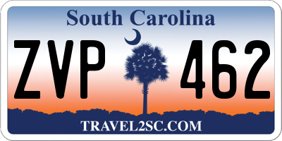 SC license plate ZVP462