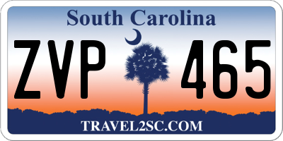 SC license plate ZVP465