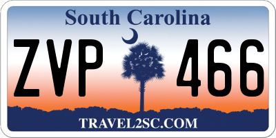 SC license plate ZVP466