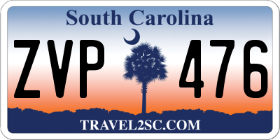SC license plate ZVP476