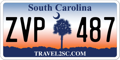 SC license plate ZVP487