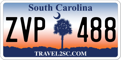 SC license plate ZVP488