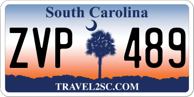 SC license plate ZVP489