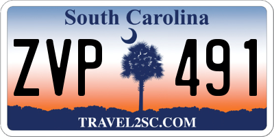 SC license plate ZVP491