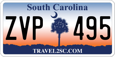 SC license plate ZVP495
