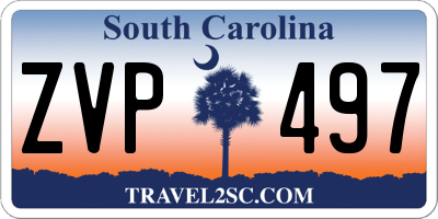 SC license plate ZVP497