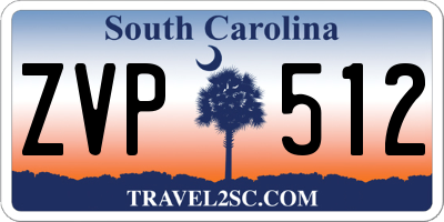 SC license plate ZVP512