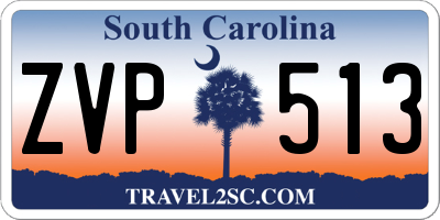SC license plate ZVP513