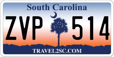 SC license plate ZVP514