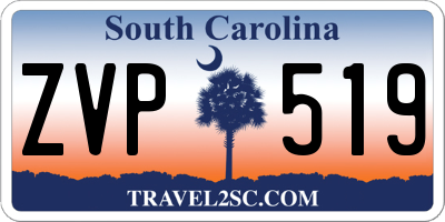 SC license plate ZVP519