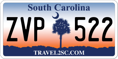 SC license plate ZVP522