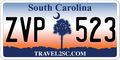 SC license plate ZVP523