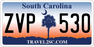 SC license plate ZVP530
