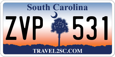 SC license plate ZVP531