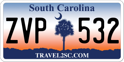 SC license plate ZVP532