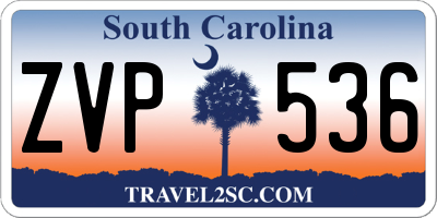 SC license plate ZVP536