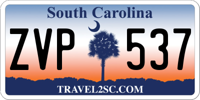 SC license plate ZVP537