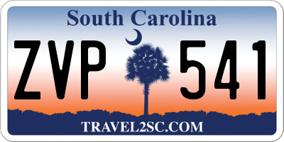SC license plate ZVP541