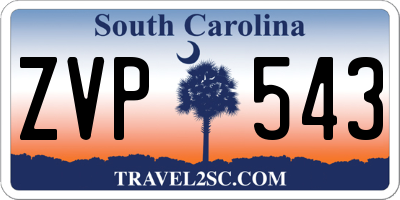 SC license plate ZVP543