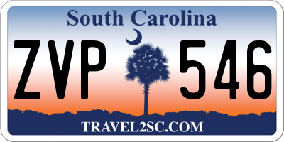 SC license plate ZVP546