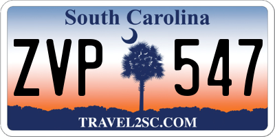 SC license plate ZVP547