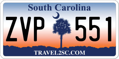 SC license plate ZVP551
