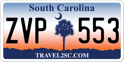 SC license plate ZVP553