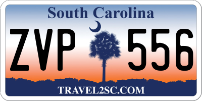 SC license plate ZVP556