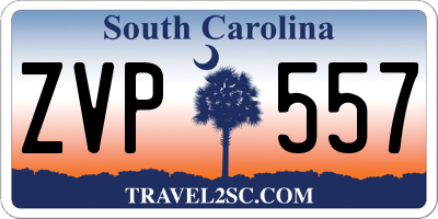 SC license plate ZVP557