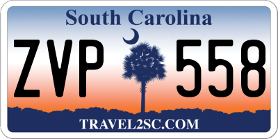 SC license plate ZVP558