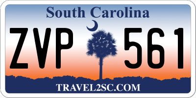 SC license plate ZVP561