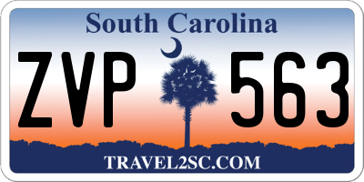 SC license plate ZVP563