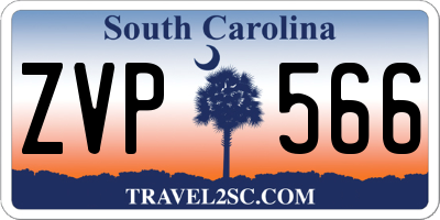 SC license plate ZVP566