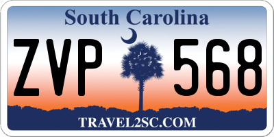 SC license plate ZVP568