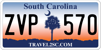 SC license plate ZVP570