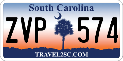 SC license plate ZVP574