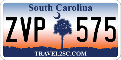 SC license plate ZVP575